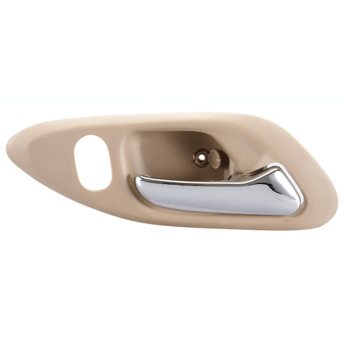 Manija Puerta Interior Delantera Beige/Cromado Con Hoyo Para Seguro Lado Pasajero