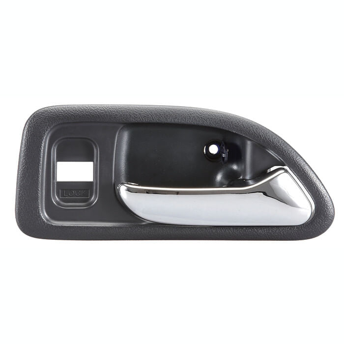 Manija Puerta Interior Delantera Negro/Cromado Con Hoyo Para Seguro Lado Pasajero