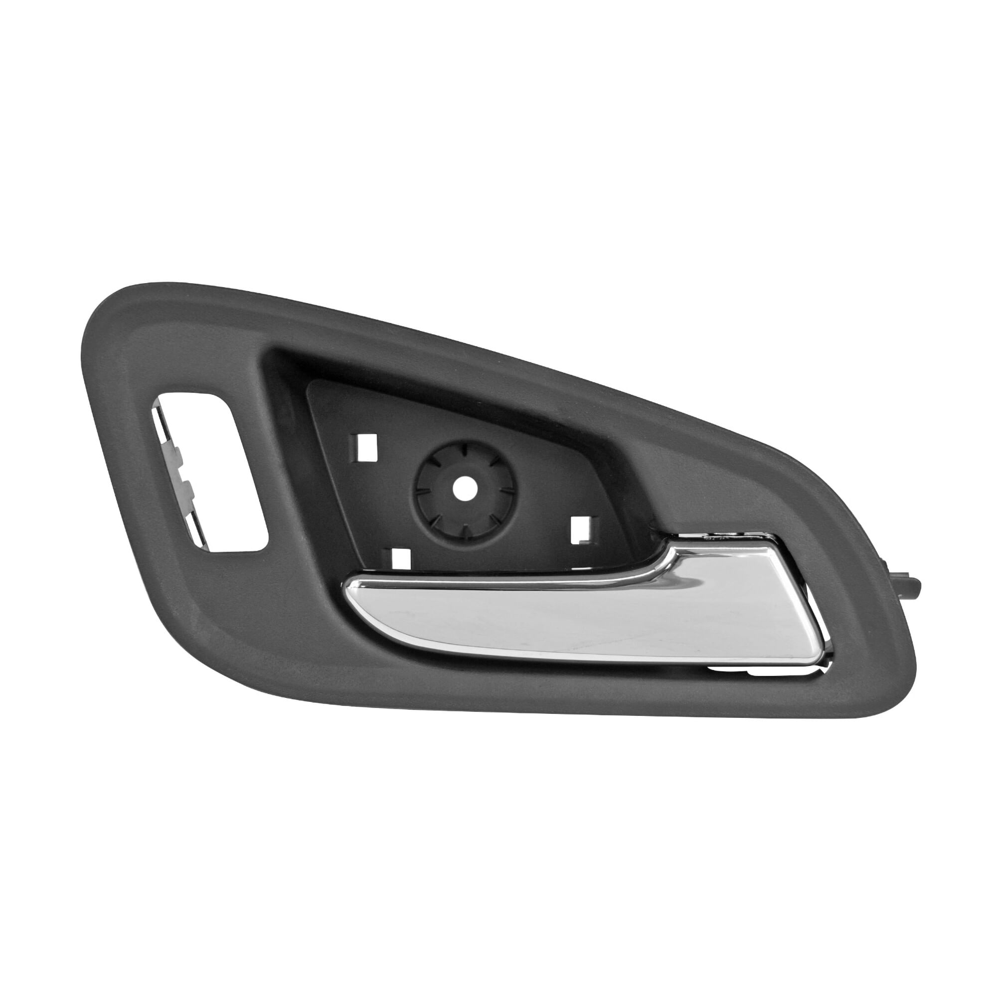 Manija Puerta Interior Delantera Negro/Cromo Con Hoyo Para Seguro Lado Pasajero