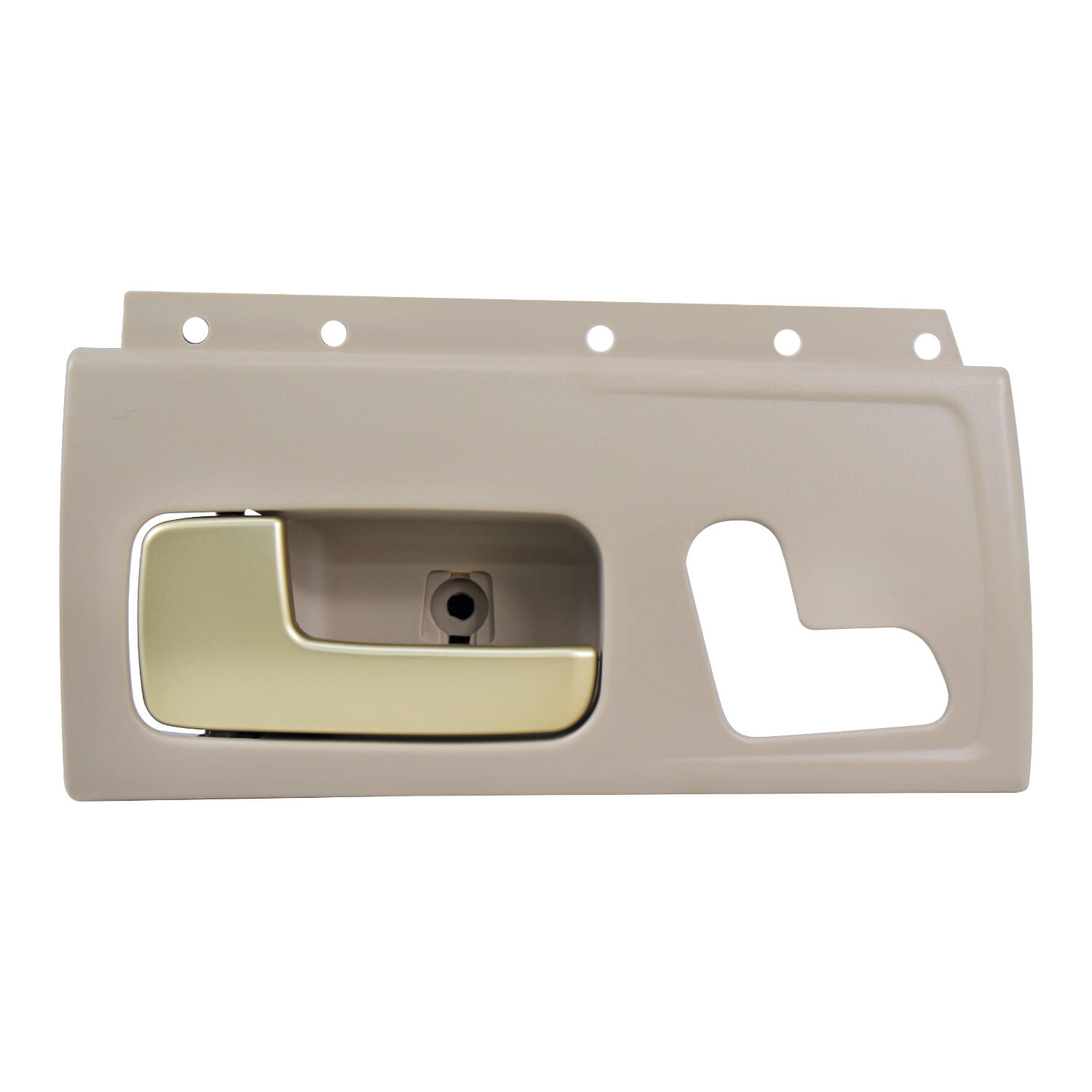 Manija Puerta Interior Delantera Beige/Dorado Con Base Con Hoyo Para Control De Asiento Lado Conductor