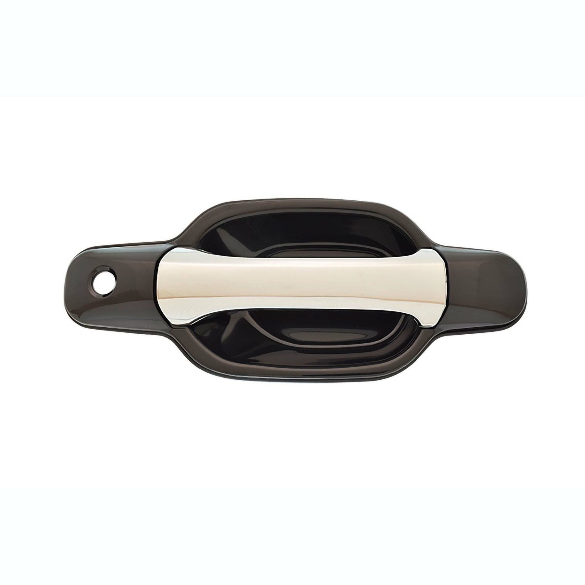 Manija Puerta Exterior Delantera Negro/Cromado Con Hoyo Para Llave Lado Pasajero