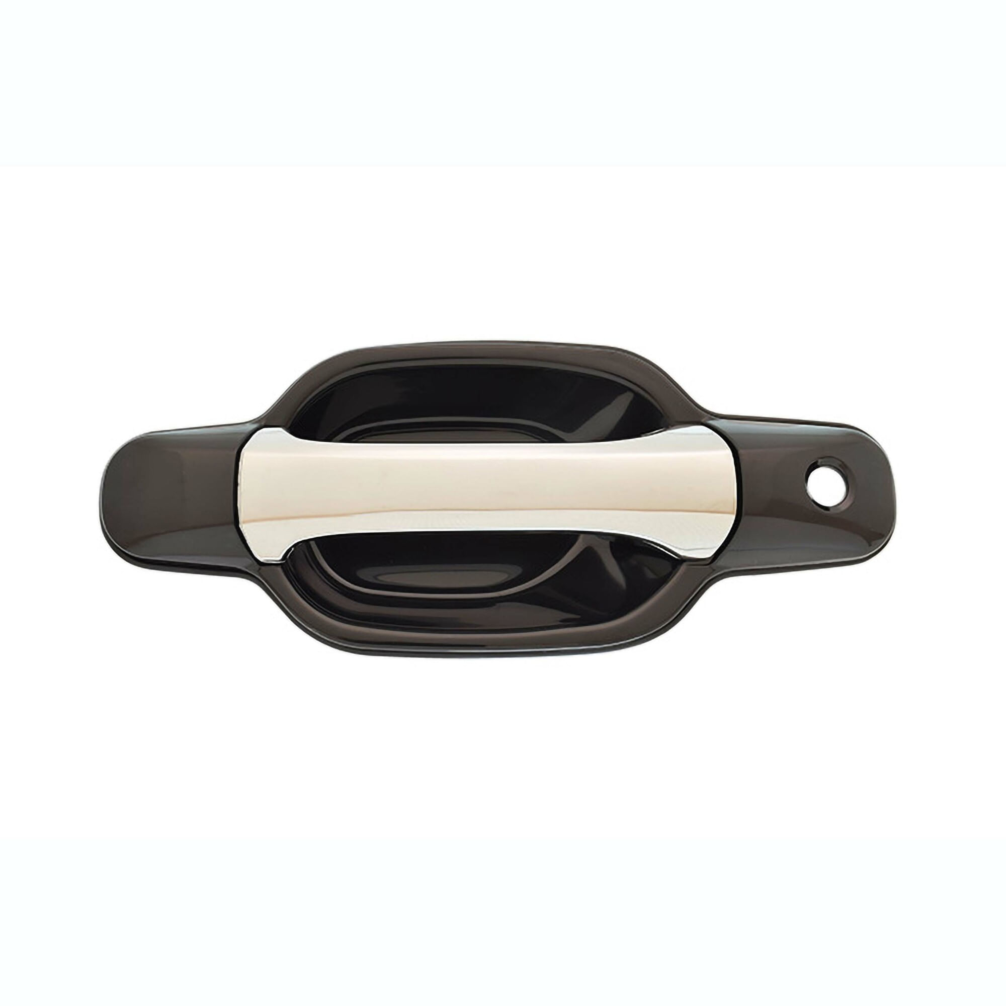 Manija Puerta Exterior Delantera Negro/Cromado Con Hoyo Para Llave Lado Conductor