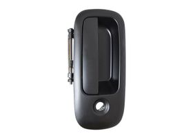 Manija Puerta Exterior Trasera Lateral Lisa Negra Con Hoyo Para Llave Lado Pasajero