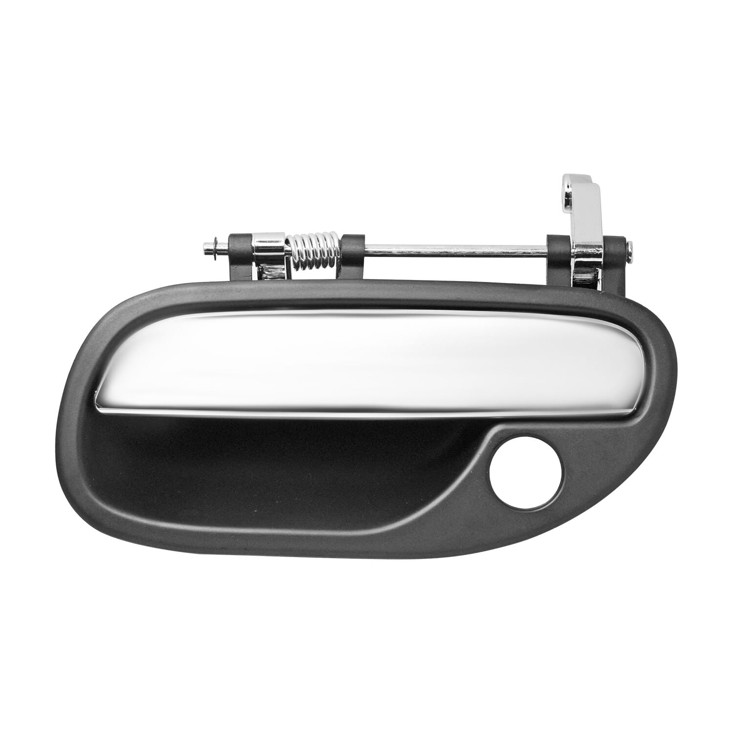 Manija Puerta Exterior Delantera Cromado/Negro Con Hoyo Para Llave Lado Conductor