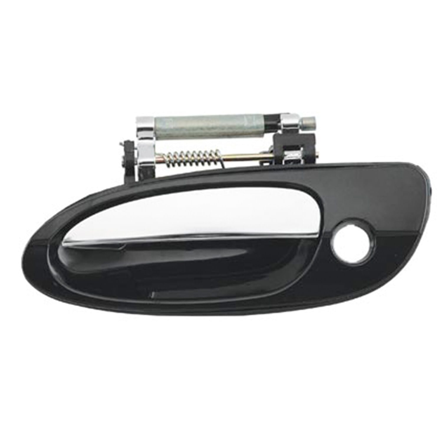 Manija Puerta Exterior Delantera Negro/Cromado Con Hoyo Para Llave Lado Conductor