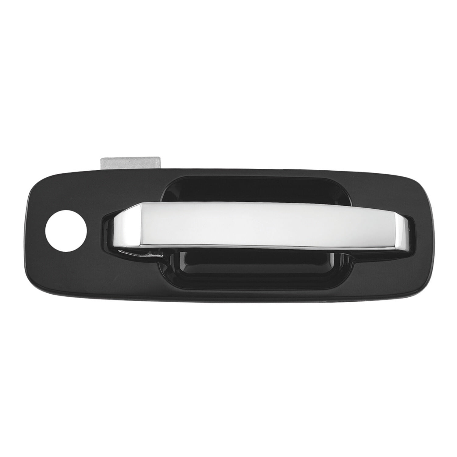 Manija Puerta Exterior Delantera Negro/Cromado Con Hoyo Para Llave Lado Pasajero
