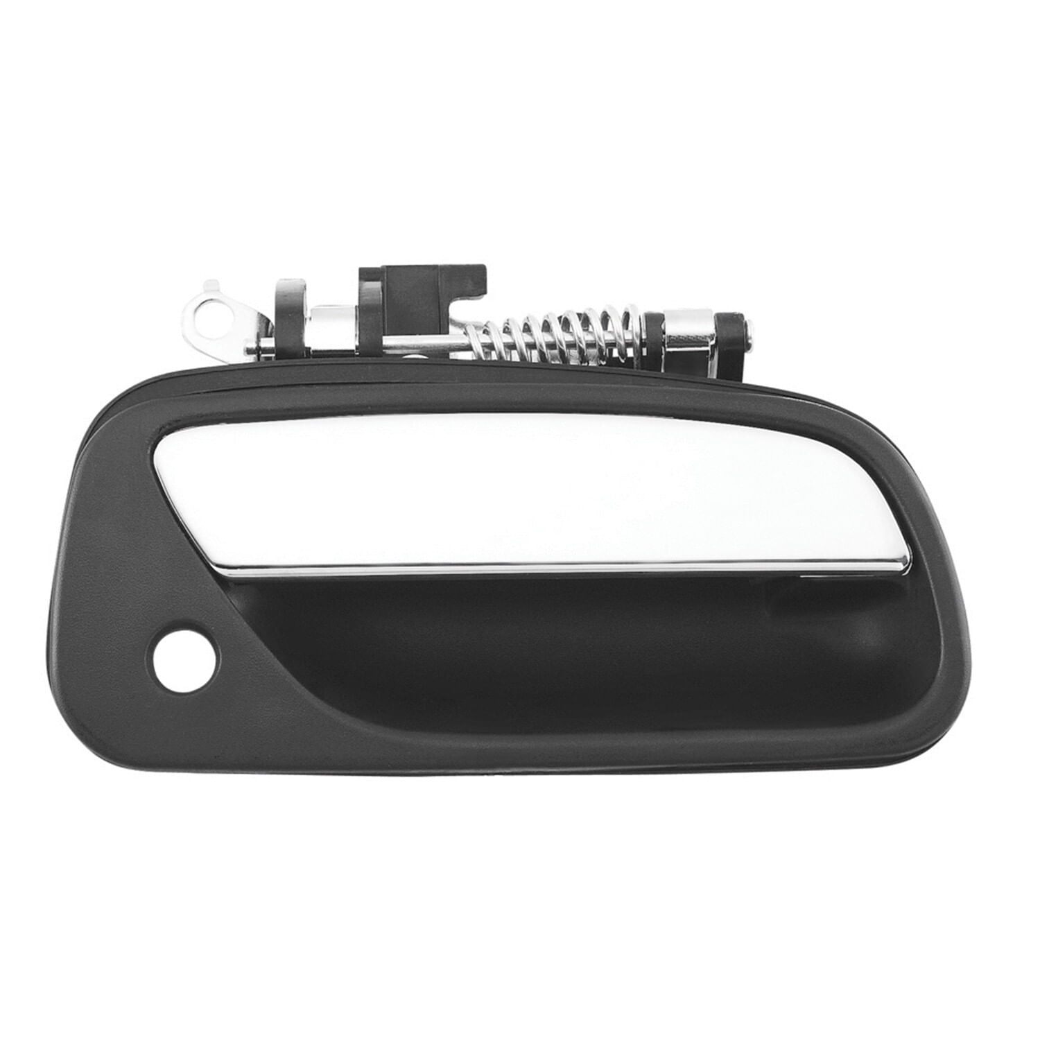 Manija Puerta Exterior Delantera Negro/Cromado Con Hoyo Para Llave Lado Pasajero