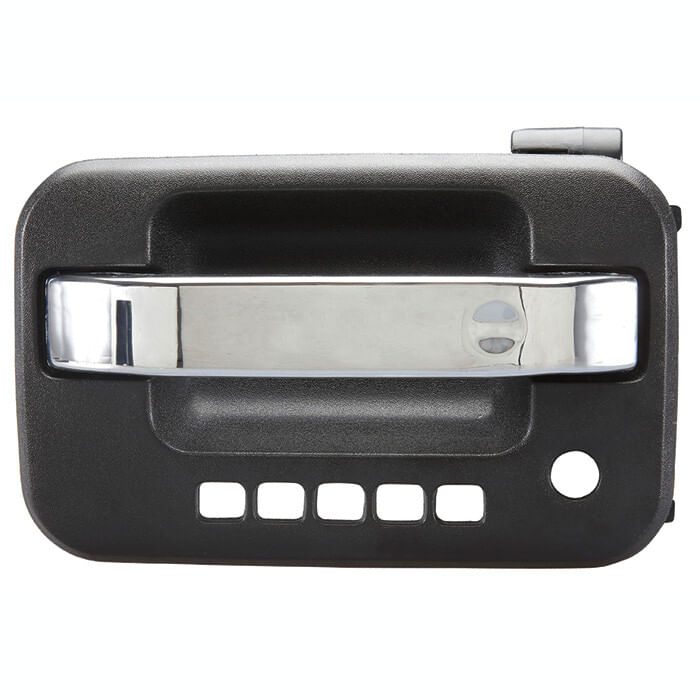 Manija Puerta Exterior Delantera Negro/Cromado Con Hoyos Para Llave Y Código Lado Conductor