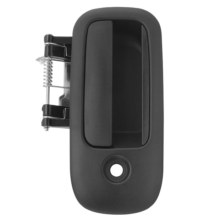 Manija Puerta Exterior Trasera Lateral Lisa Negra Con Hoyo Para Llave Lado Pasajero