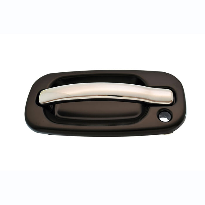 Manija Puerta Exterior Delantera Negro/Cromado Con Hoyo Para Llave Lado Conductor