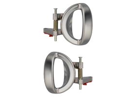 Par De Manijas De Puertas Interiores Delanteras O Traseras Plata