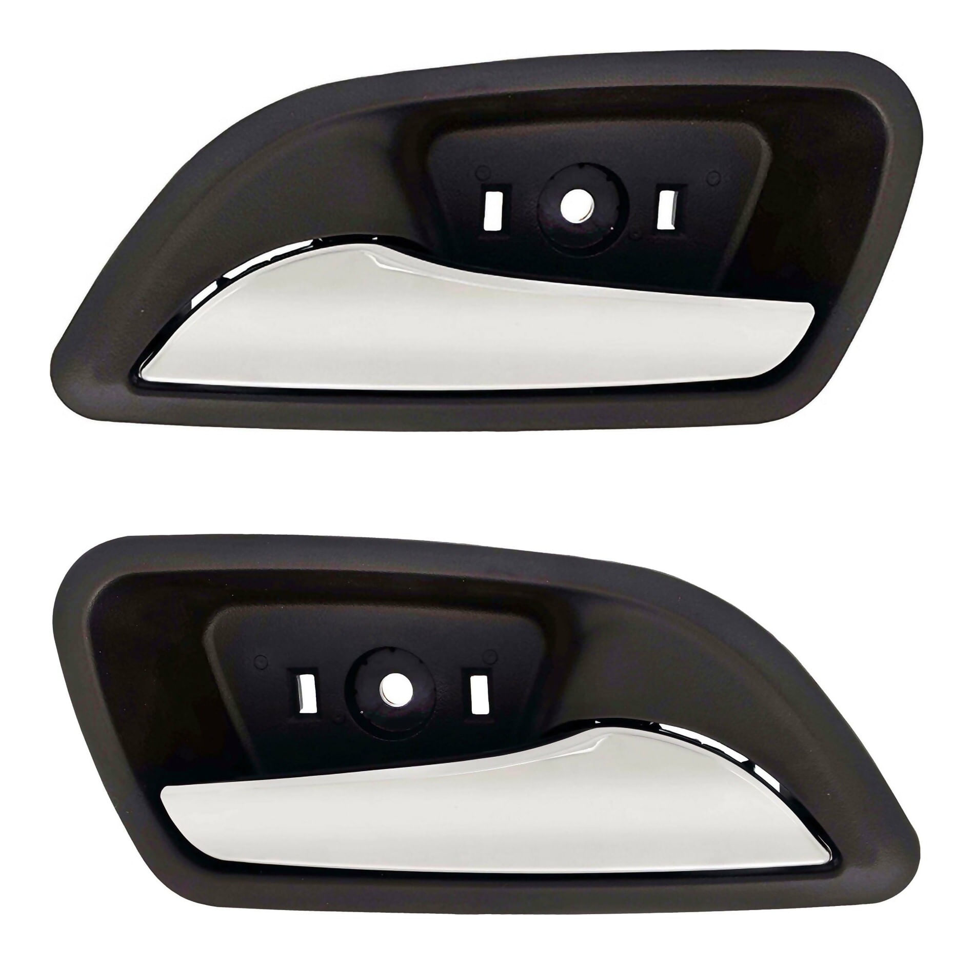 Par De Manijas De Puertas Interiores Delanteras O Traseras Negro/Cromado