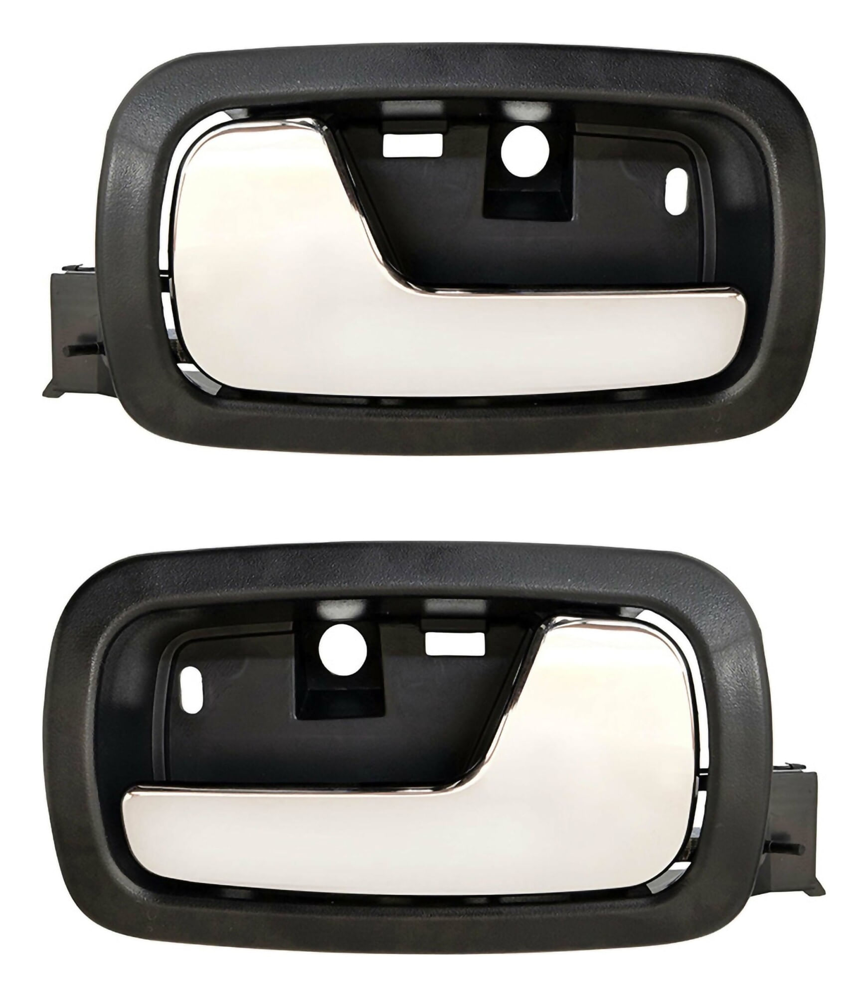 Par De Manijas De Puertas Interiores Delanteras Negro/Cromado