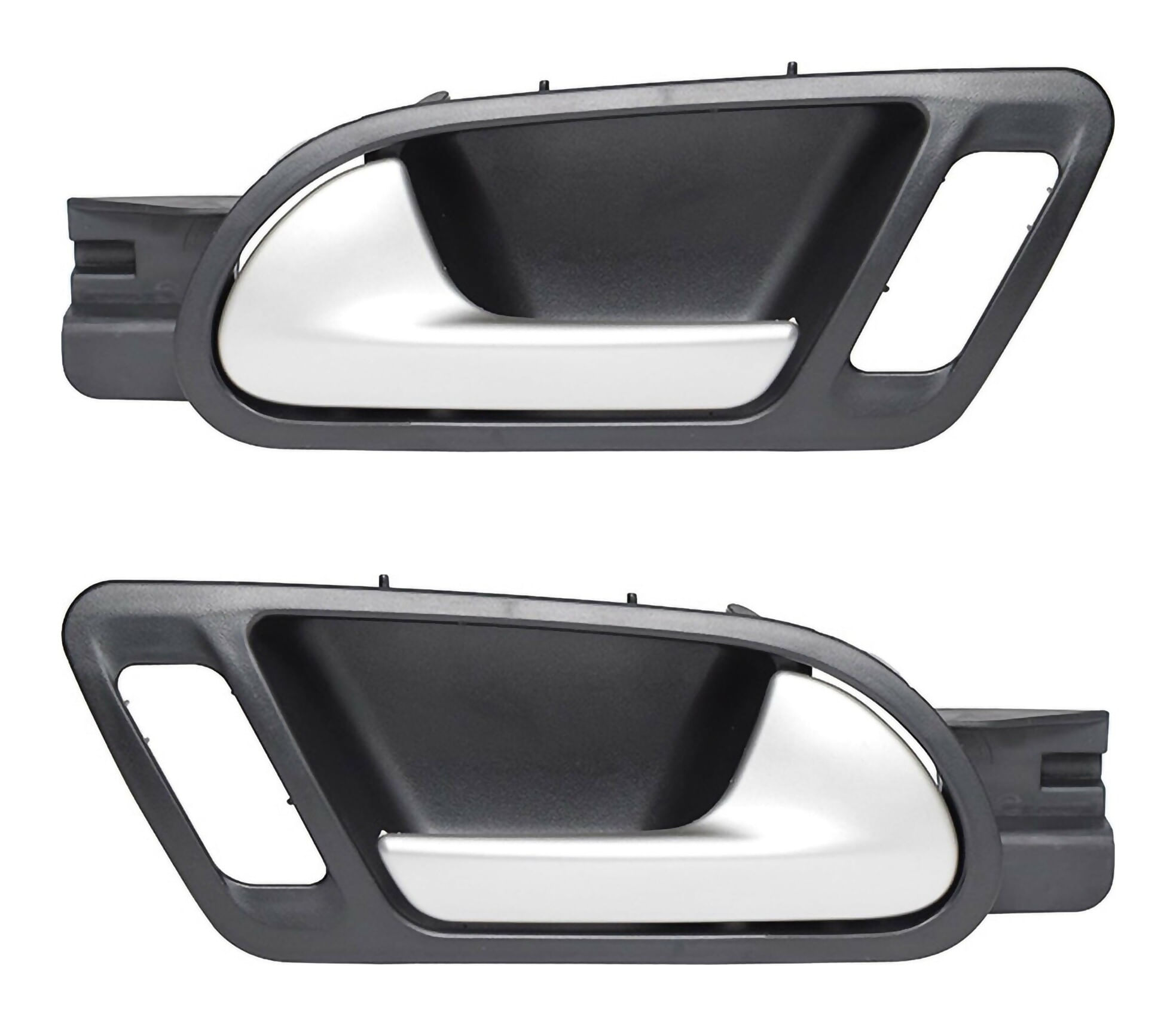 Par De Manijas De Puertas Interiores Delanteras Negro/Plata