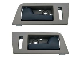 Par De Manijas De Puertas Interiores Delanteras Negro/Gris Con Hoyo Para Seguro