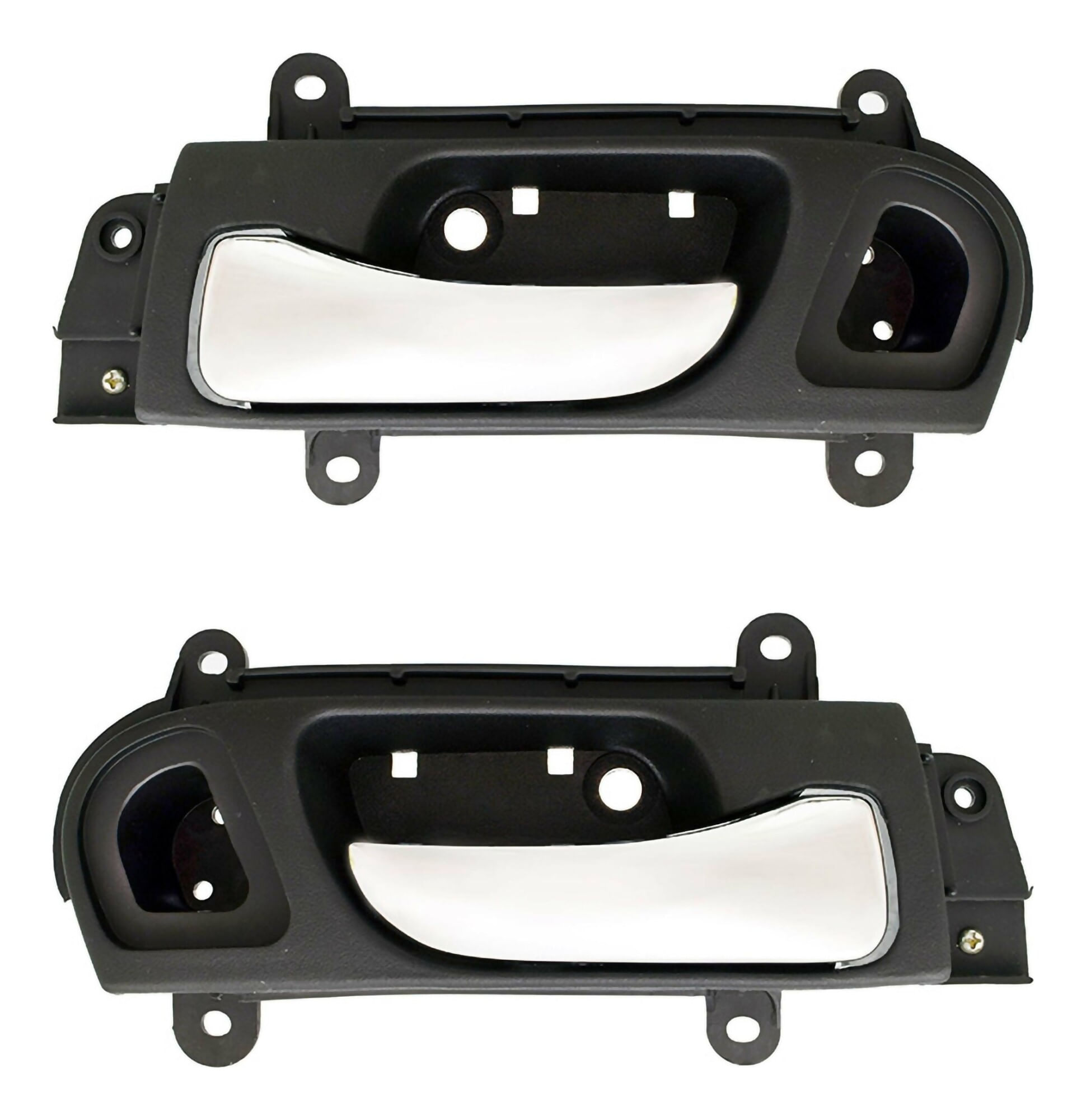 Par De Manijas De Puertas Interiores Delanteras Negro/Cromado