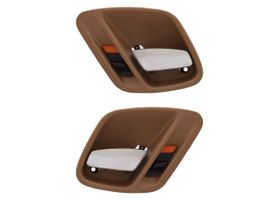 Par De Manijas De Puertas Interiores Delanteras O Traseras Café/Cromado