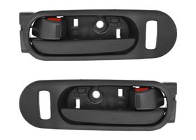 Par De Manijas De Puertas Interiores Delanteras Negro Con Hoyo Para Seguro