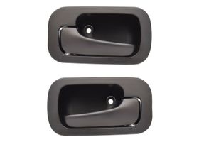 Par De Manijas De Puertas Interiores Delanteras O Traseras Negro Sin Hoyo Para Seguro