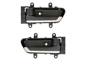 Par De Manijas De Puertas Interiores Delanteras O Traseras Negro/Plata