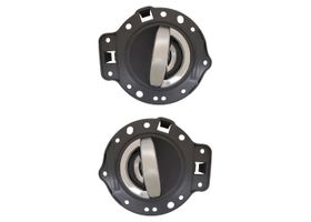 Par De Manijas De Puertas Interiores Delanteras O Traseras Gris/Cromado Con Base