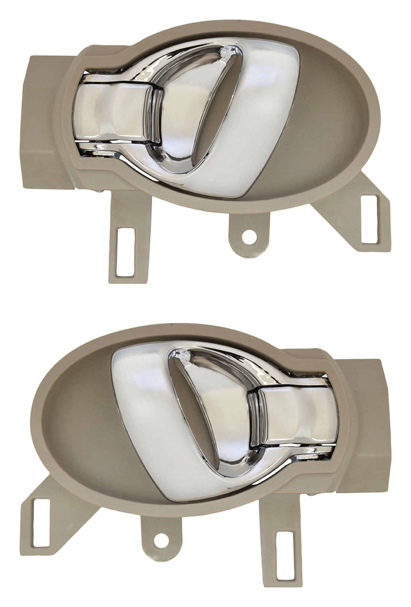 Par De Manijas De Puertas Interiores Delanteras O Traseras Gris/Cromado