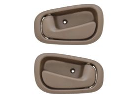 Par De Manijas De Puertas Interiores Delanteras O Traseras Café Sin Hoyo Para Seguro