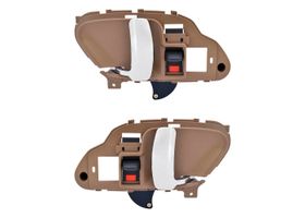 Par De Manijas De Puertas Interiores Delanteras O Traseras Café/Cromado