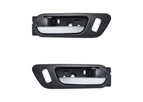 Par De Manijas De Puertas Interiores Delanteras Negro/Cromado Con Hoyo Para Seguro