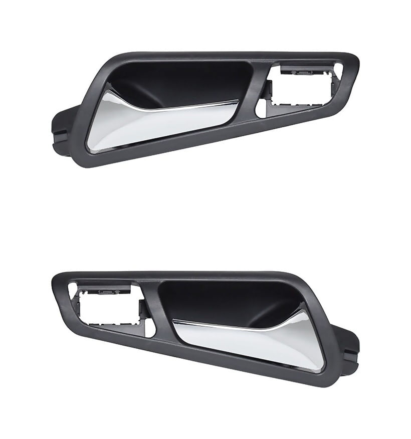 Par De Manijas De Puertas Interiores Delanteras Negro/Cromado
