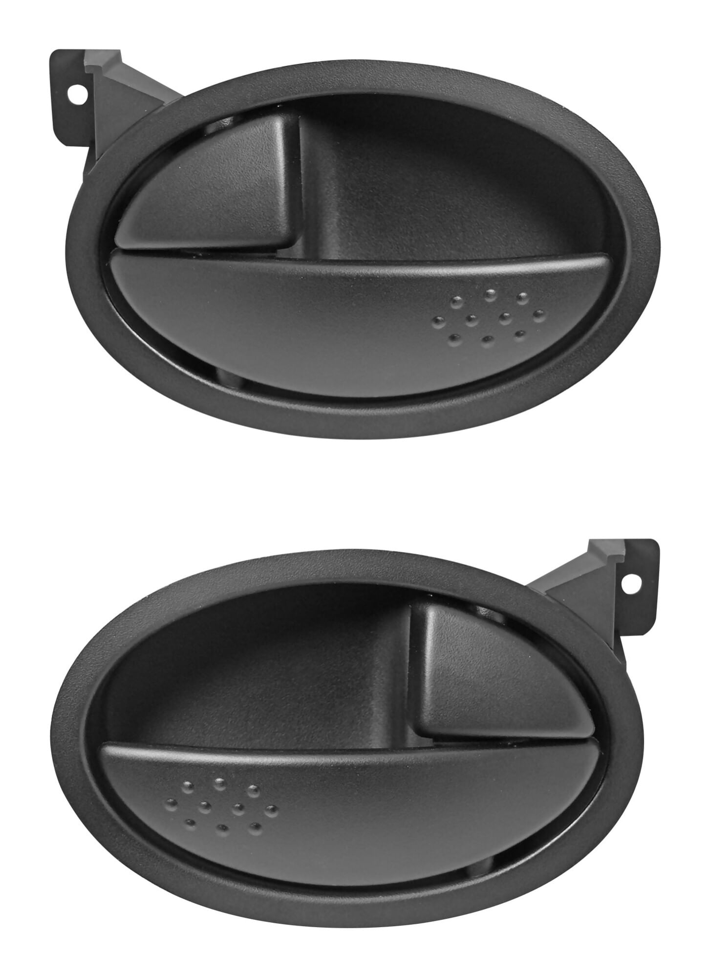 Par De Manijas De Puertas Interiores Delanteras Negro Corrugado