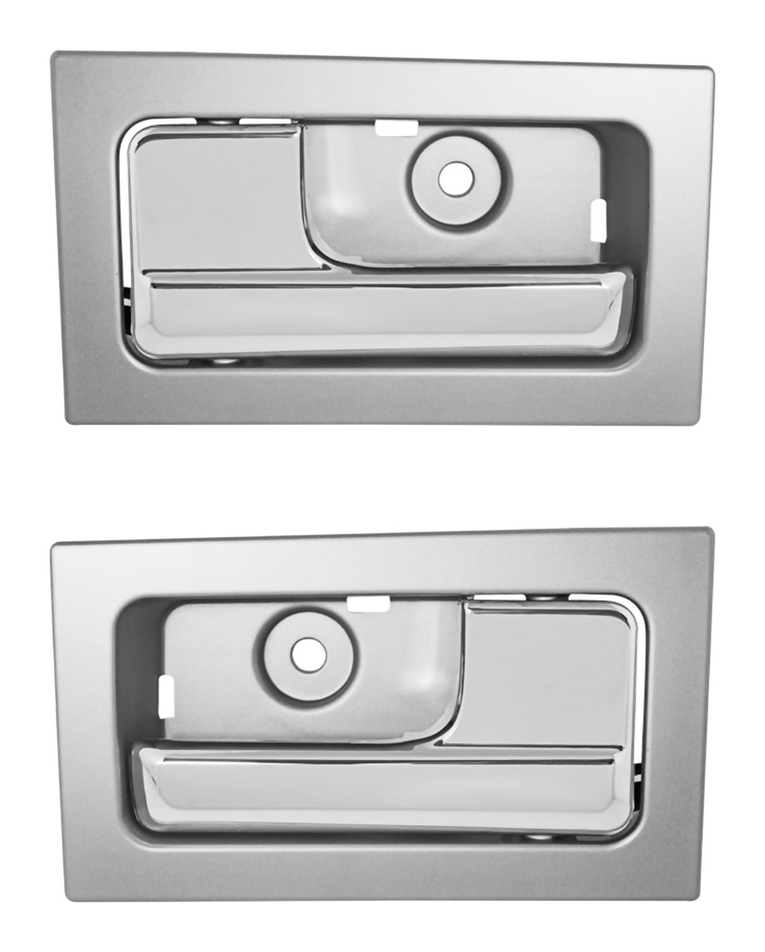 Par De Manijas De Puertas Interiores Delanteras O Traseras Plata/Cromado