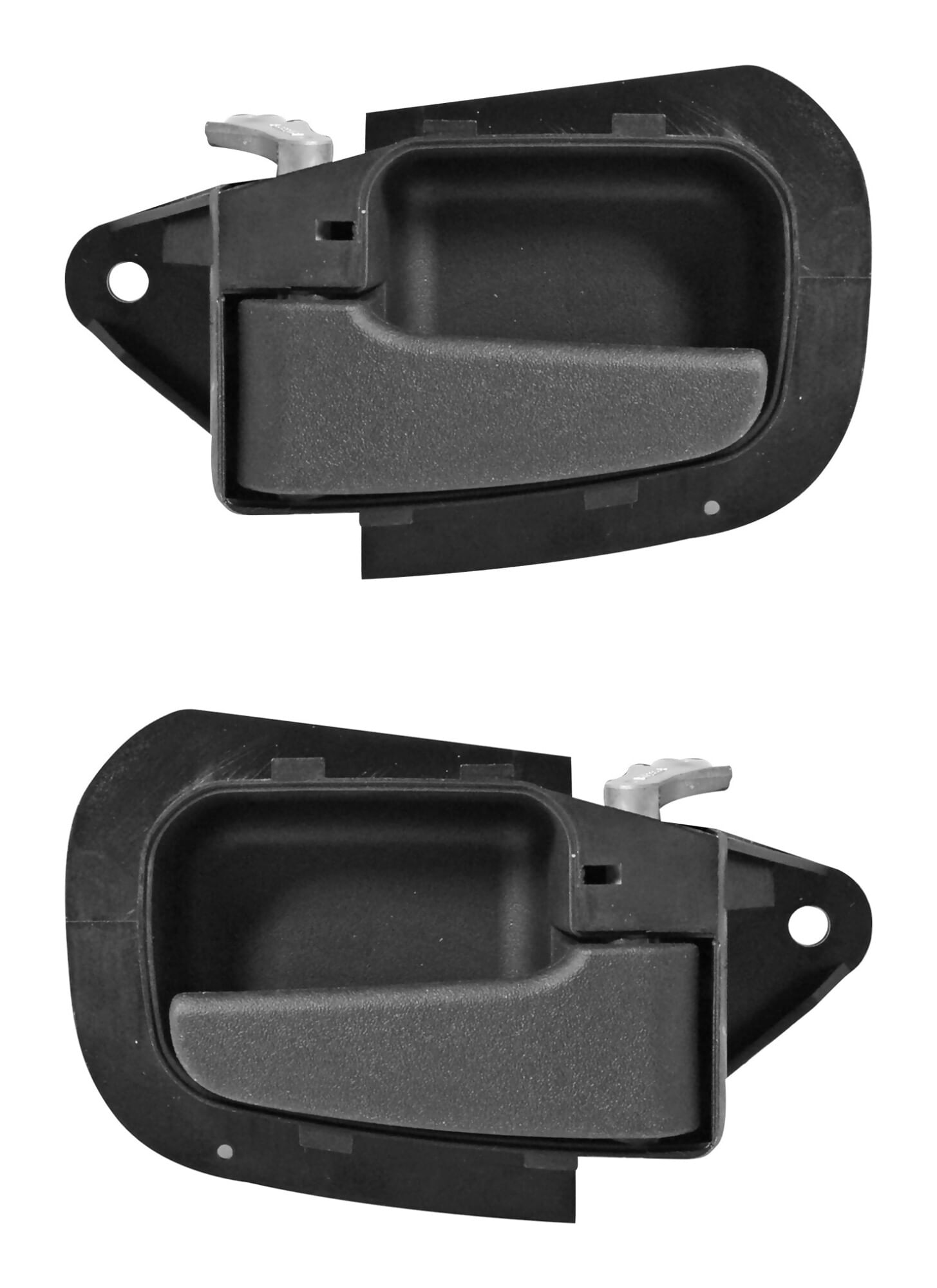 Par De Manijas De Puertas Interiores Delanteras Negro Corrugado