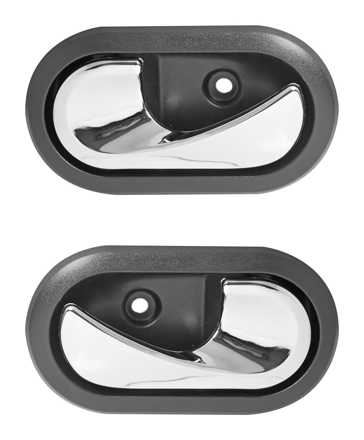 Par De Manijas De Puertas Interiores Delanteras O Traseras Negro/Cromado