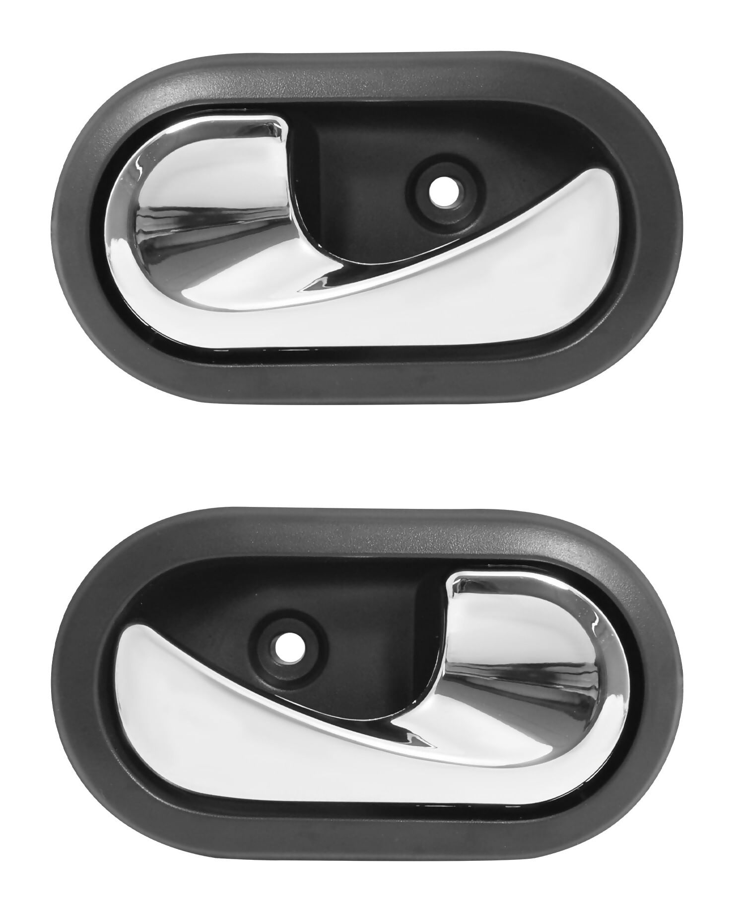 Par De Manijas De Puertas Interiores Delanteras O Traseras Negro/Cromado