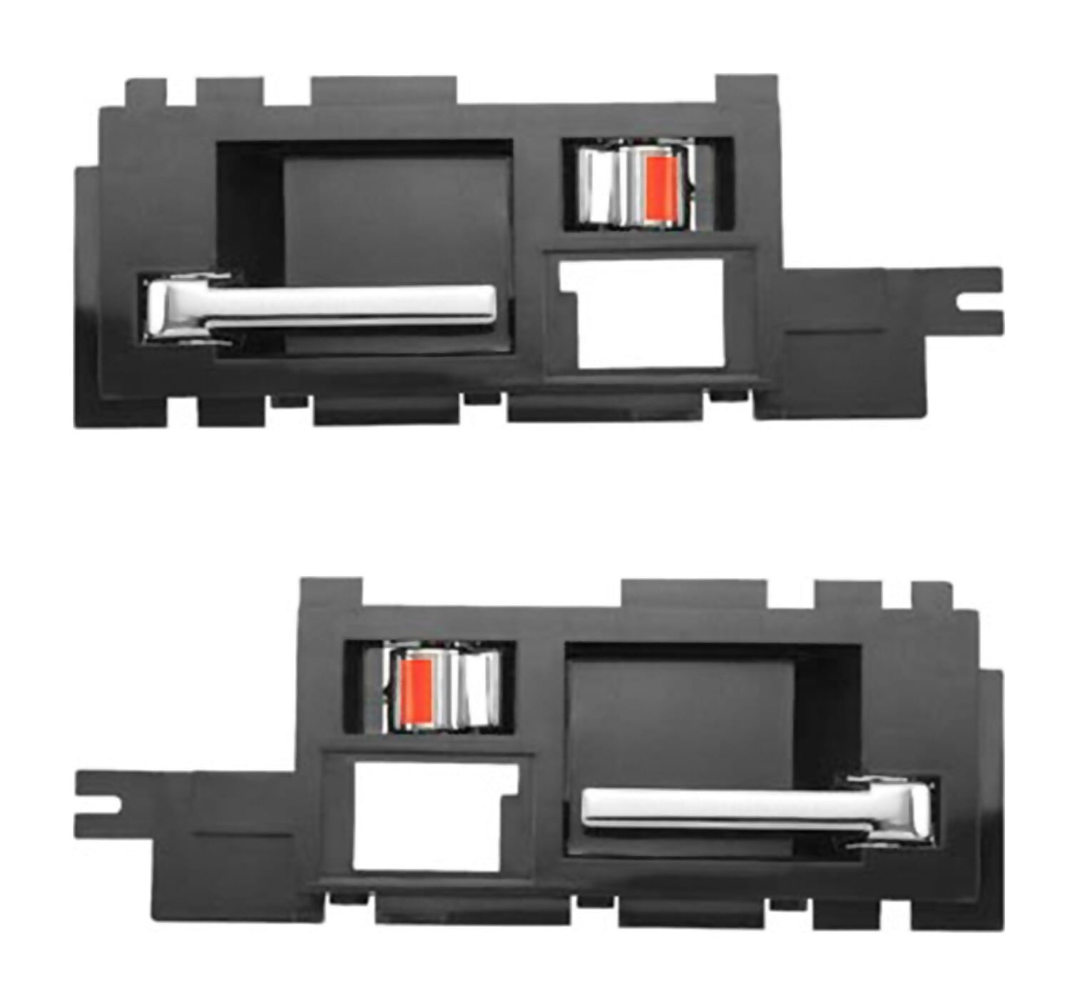 Par De Manijas De Puertas Interiores Delanteras Negro/Cromado