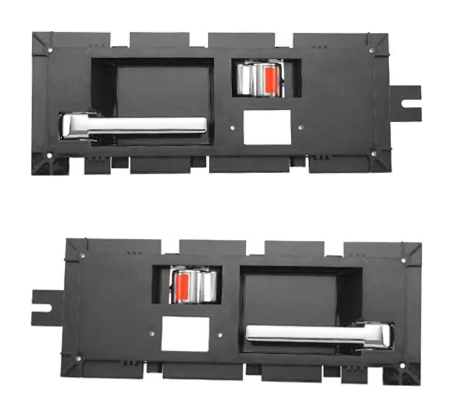 Par De Manijas De Puertas Interiores Delanteras Negro/Cromado