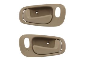 Par De Manijas De Puertas Interiores Delanteras O Traseras Beige Con Hoyo Para Seguro