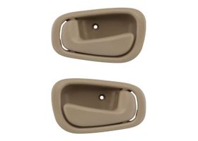 Par De Manijas De Puertas Interiores Delanteras O Traseras Beige Sin Hoyo Para Seguro