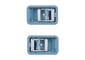 Par De Manijas De Puertas Interiores Delanteras O Traseras Gris/Cromado