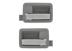 Par De Manijas De Puertas Interiores Delanteras O Traseras Gris Claro/Plata