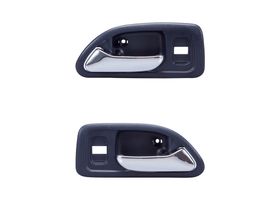 Par De Manijas De Puertas Interiores Delanteras Azul Obscuro/Cromado Con Hoyo Para Seguro