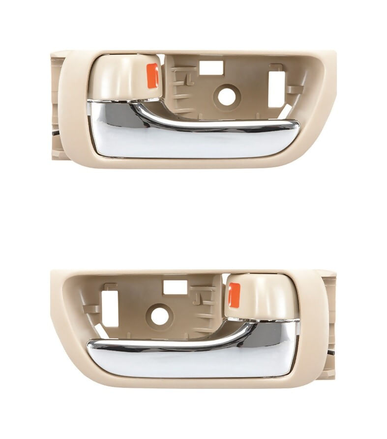 Par De Manijas De Puertas Interiores Delanteras O Traseras Beige/Cromado