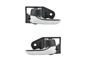 Par De Manijas De Puertas Interiores Delanteras O Traseras Negro/Cromado