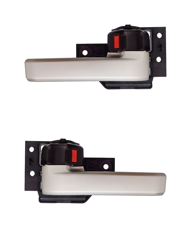 Par De Manijas De Puertas Interiores Delanteras Negro/Plata