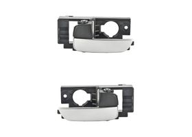 Par De Manijas De Puertas Interiores Delanteras Negro/Plata