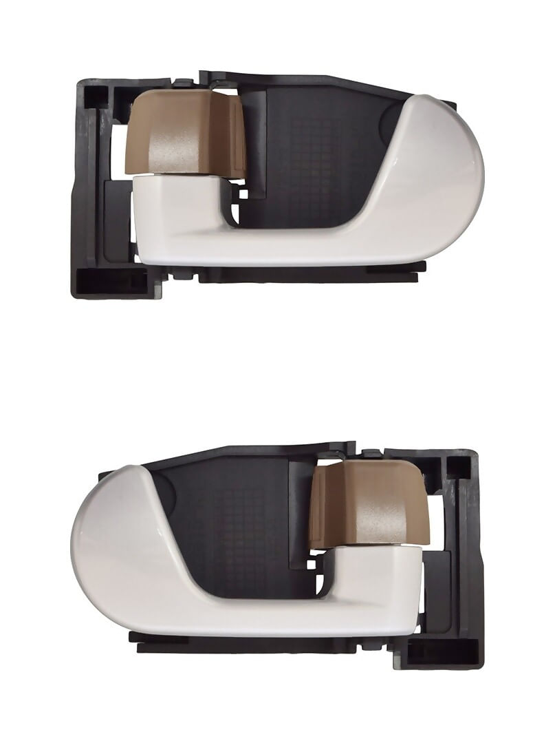 Par De Manijas De Puertas Interiores Delanteras O Traseras Beige/Plata