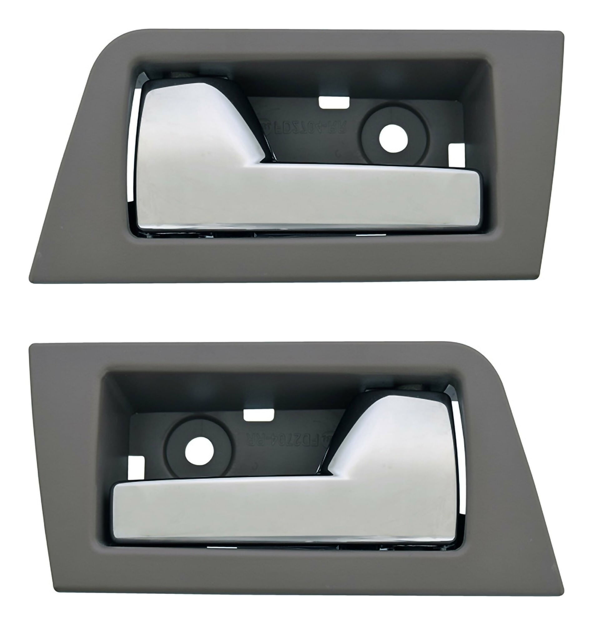 Par De Manijas De Puertas Interiores Traseras Gris/Cromado