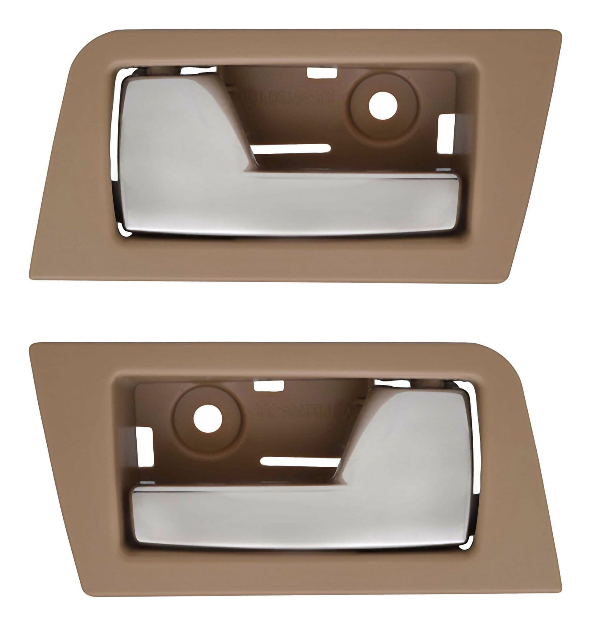 Par De Manijas De Puertas Interiores Traseras Beige/Cromado