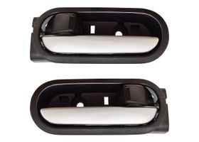 Par De Manijas De Puertas Interiores Traseras Negro/Plata